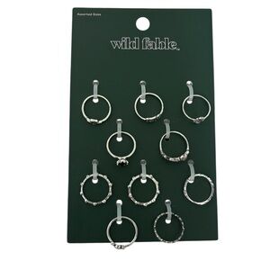 10-Piece Silver Ring Set